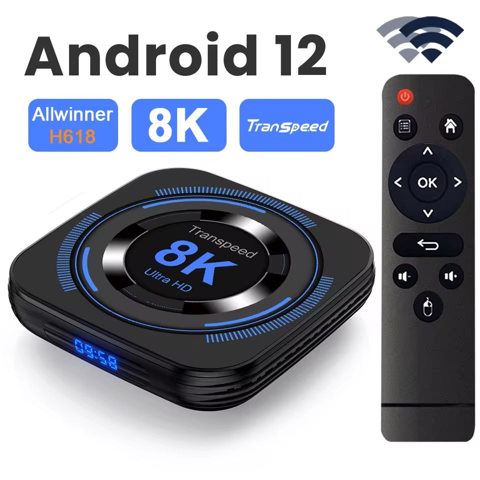 Android 12 TV Box – Allwinner H618, Dual Wi-Fi, 8K Support, Voice Control