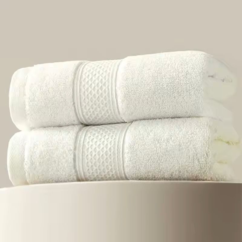 Plush Cotton Bath Towel Set  UltraAbsorbent Soft And NonShedding 2Pack 5