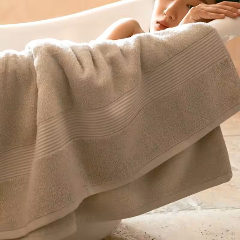 Plush Cotton Bath Towel Set  UltraAbsorbent Soft And NonShedding 2Pack 6