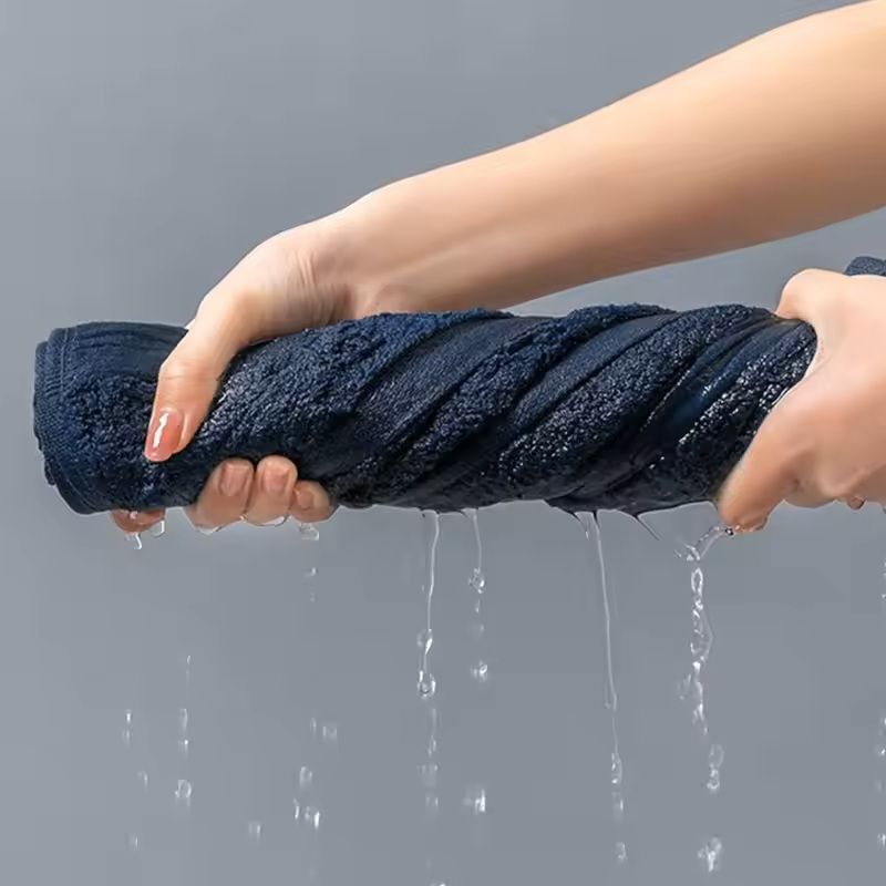 Plush Cotton Bath Towel Set  UltraAbsorbent Soft And NonShedding 2Pack 7