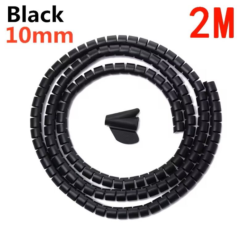 Flexible Spiral Cable Organizer  2M Length 10mm16mm Diameter Durable Wire Management Sleeve 11