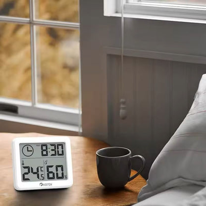 SmartSense Digital Wall And Desk Clock With Temperature And Humidity Display 1