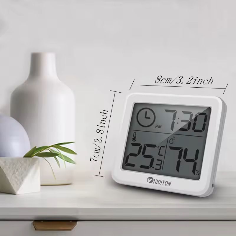 SmartSense Digital Wall And Desk Clock With Temperature And Humidity Display 4