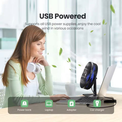 BreezeMate Portable USB Desk Fan  UltraQuiet 4Speed Cooling With 90 Adjustable Tilt 1
