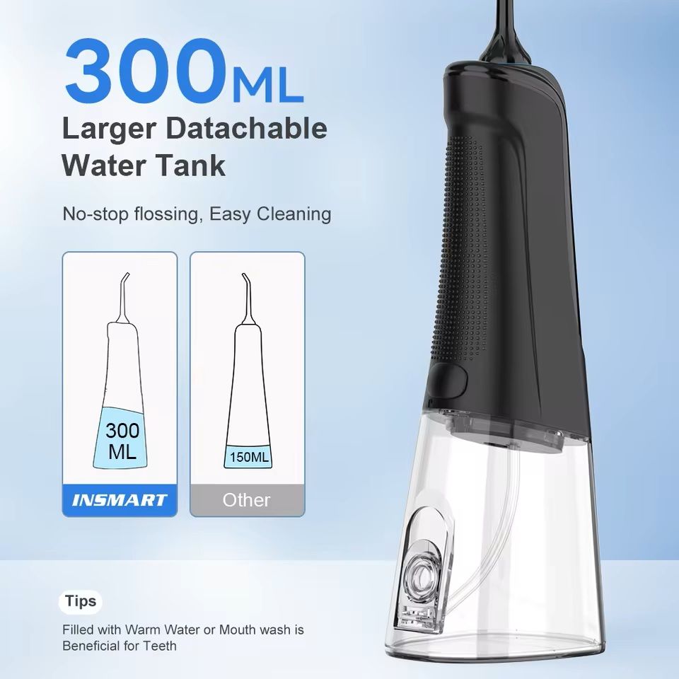 AquaPulse Cordless Water Flosser  300ML Portable Oral Irrigator With 4 Modes And USB Rechargeable D 1