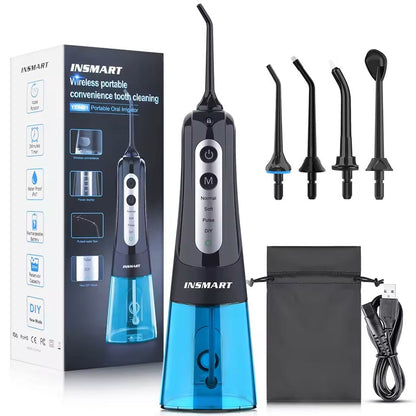 AquaPulse Cordless Water Flosser  300ML Portable Oral Irrigator With 4 Modes And USB Rechargeable D 2