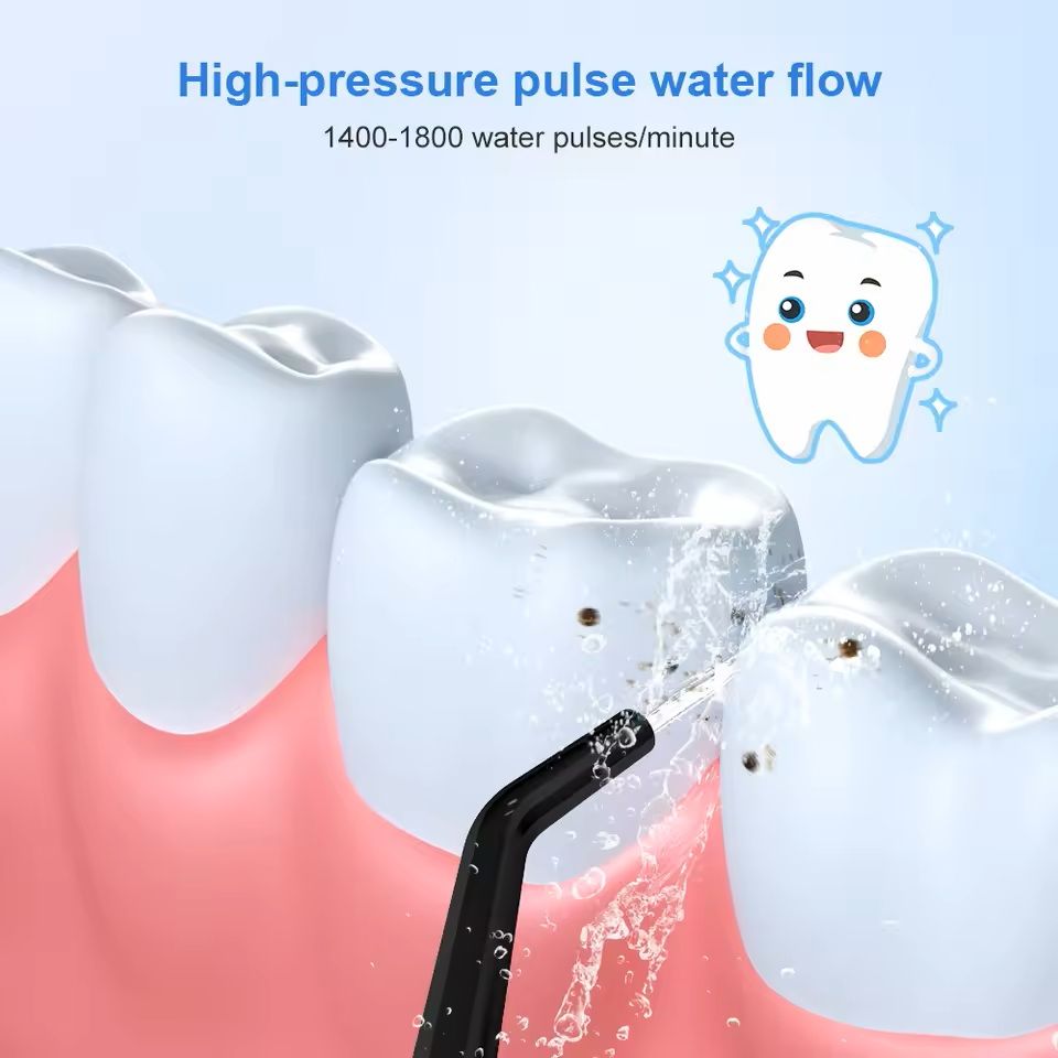 AquaPulse Cordless Water Flosser  300ML Portable Oral Irrigator With 4 Modes And USB Rechargeable D 6