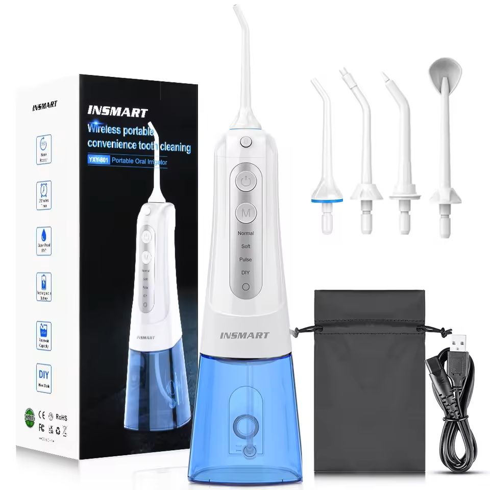 AquaPulse Cordless Water Flosser  300ML Portable Oral Irrigator With 4 Modes And USB Rechargeable D 10
