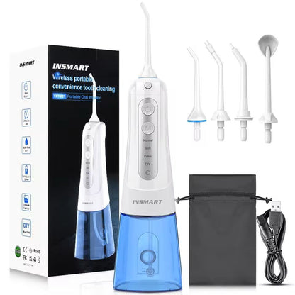 AquaPulse Cordless Water Flosser  300ML Portable Oral Irrigator With 4 Modes And USB Rechargeable D 10