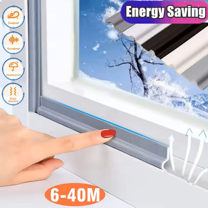 40M Self-Adhesive Acoustic Foam Weather Seal Strip – Soundproof & Draft-Proof for Doors and Windows