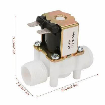 Plastic Electric Solenoid Valve  12  34 Normally Closed Magnetic WaterAir Pressure Controller 12V24 2