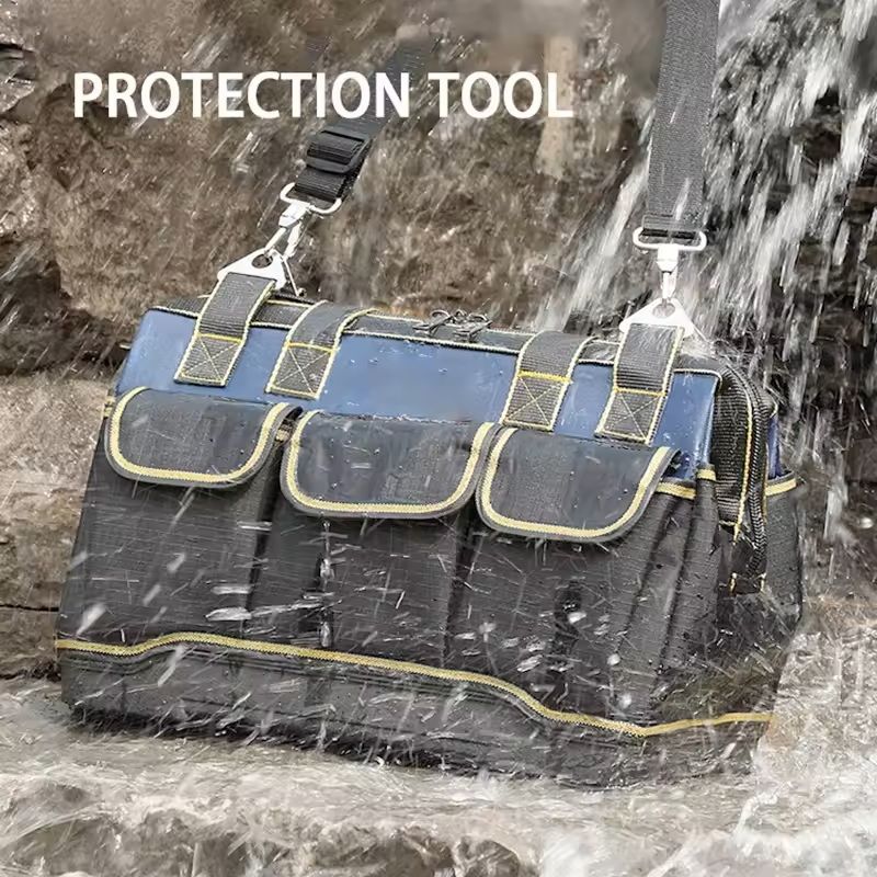 23Inch Waterproof HeavyDuty Tool Bag  Large Capacity MultiPocket Organizer For Electricians And Con