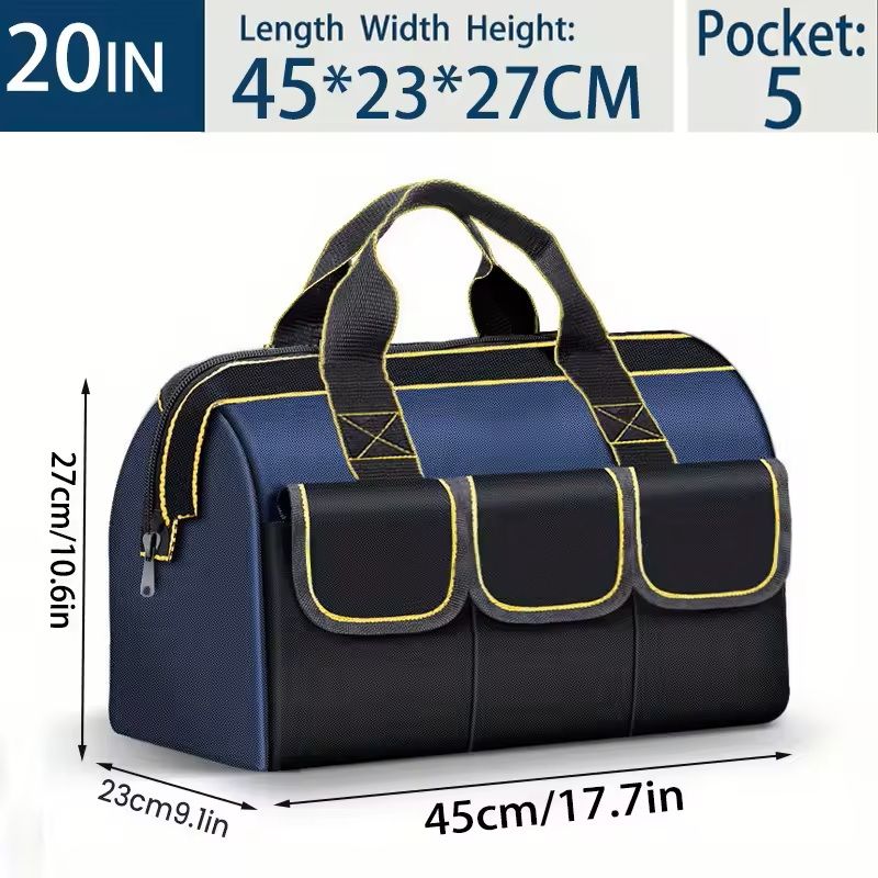 23Inch Waterproof HeavyDuty Tool Bag  Large Capacity MultiPocket Organizer For Electricians And Con