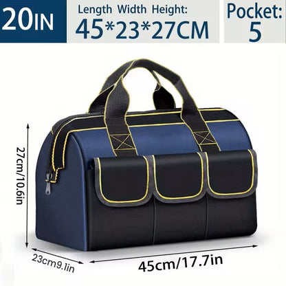 23Inch Waterproof HeavyDuty Tool Bag  Large Capacity MultiPocket Organizer For Electricians And Con