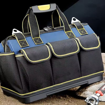 23-Inch Waterproof Heavy-Duty Tool Bag – Large Capacity Multi-Pocket Organizer for Electricians and Contractors