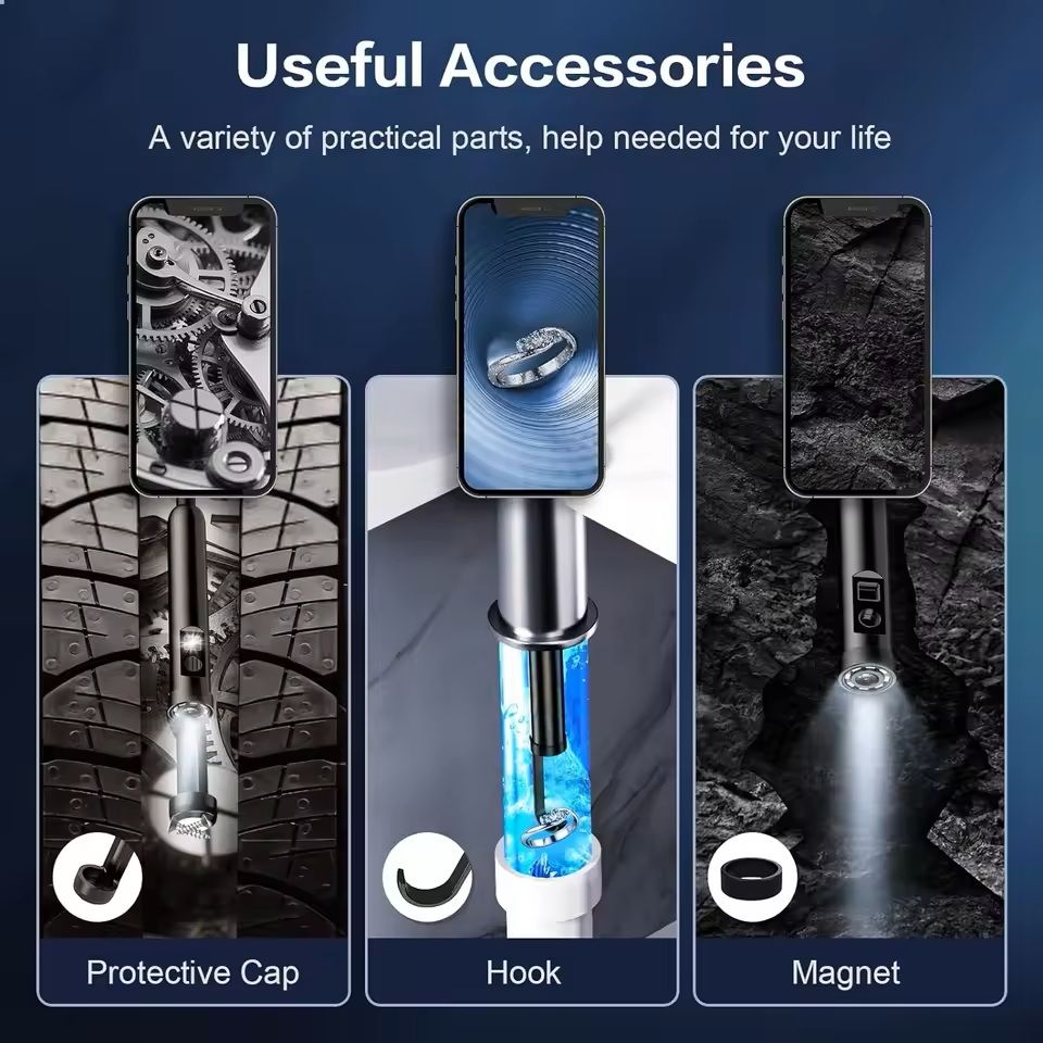 8mm 1080P Waterproof Endoscope Camera  Compatible With IPhone Android And TypeC Devices 2