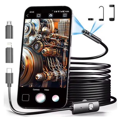 8mm 1080P Waterproof Endoscope Camera  Compatible With IPhone Android And TypeC Devices 5