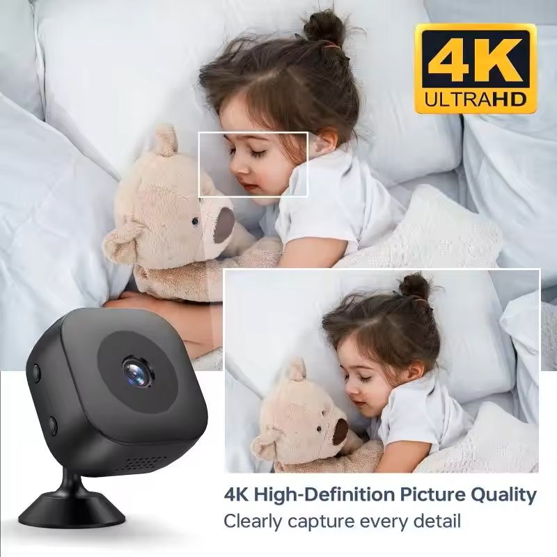 4K Mini Security Camera  FullColor Night Vision Waterproof WiFi Surveillance With Motion Detection 1