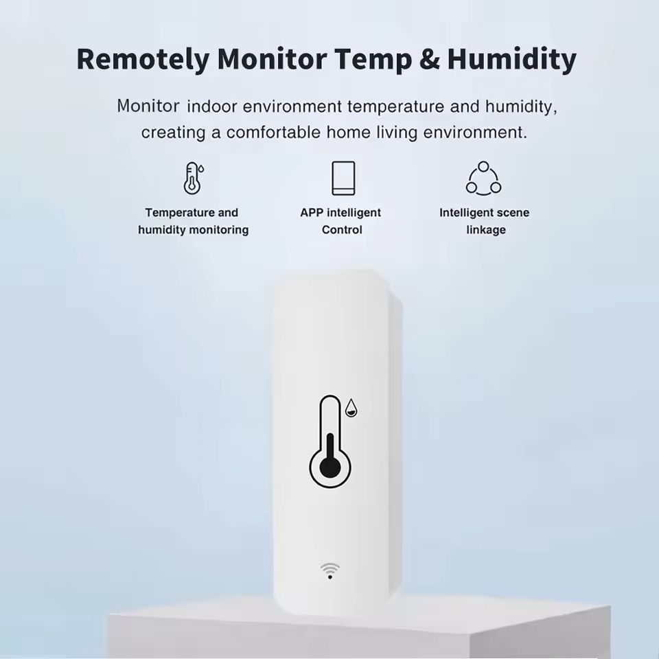 Smart WiFi Temperature  Humidity Sensor  Indoor Hygrometer With App Alerts Voice Control And LCD Di 4