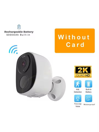 Wireless Outdoor Security Camera  2K Resolution BatteryPowered With Spotlight Siren And TwoWay Audi 2