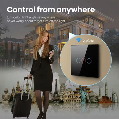 WiFiZigbee Smart Light Switch  Touch Control No Neutral Wire Required Compatible With Alexa  Google 15