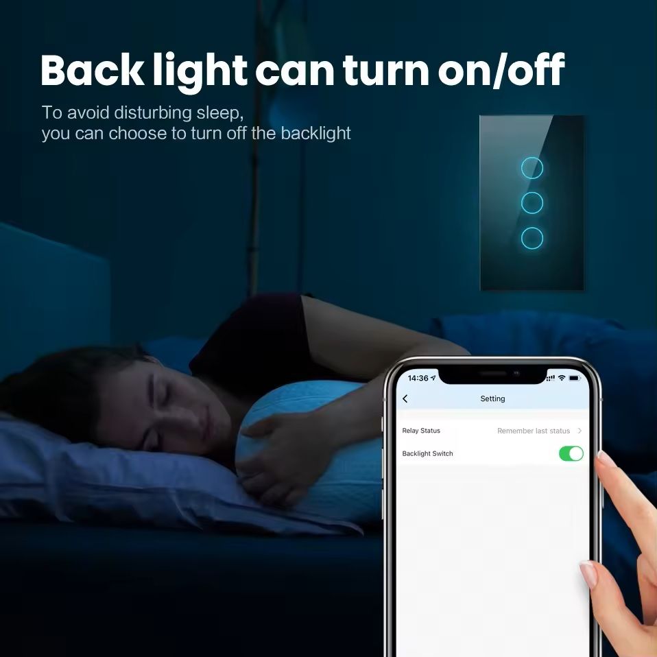 WiFiZigbee Smart Light Switch  Touch Control No Neutral Wire Required Compatible With Alexa  Google 2