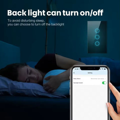 WiFiZigbee Smart Light Switch  Touch Control No Neutral Wire Required Compatible With Alexa  Google 2