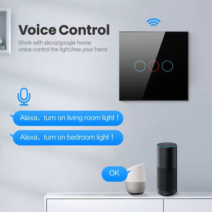 WiFiZigbee Smart Light Switch  Touch Control No Neutral Wire Required Compatible With Alexa  Google 3
