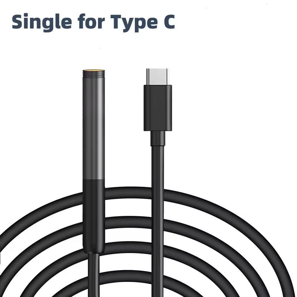 3in1 Waterproof USB Endoscope Inspection Camera  8mm Lens 1200P HD 6 LED Lights IP67 Waterproof 8