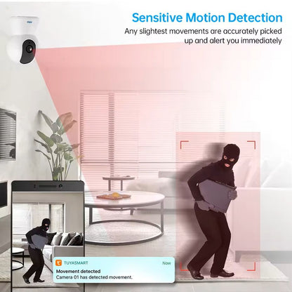 5MP Tuya Smart Mini WiFi IP Camera  Indoor Security With AI Human Detection Auto Tracking And TwoWa 1
