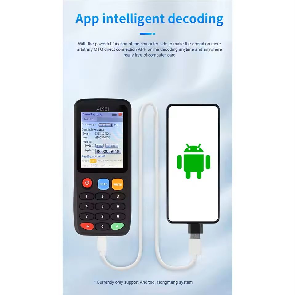 X7 Smart Card Reader RFID Key Clone Copier 125Khz Badge Writer 1356Mhz NFC Tag Programmer 3