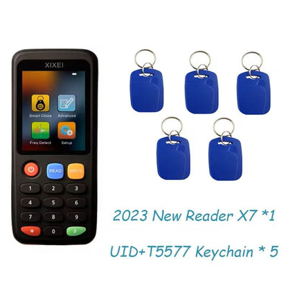 X7 Smart Card Reader RFID Key Clone Copier 125Khz Badge Writer 1356Mhz NFC Tag Programmer 4