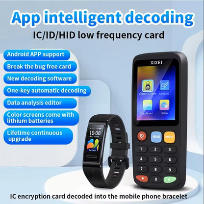 X7 Smart Card Reader RFID Key Clone Copier 125Khz Badge Writer 13.56Mhz NFC Tag Programmer