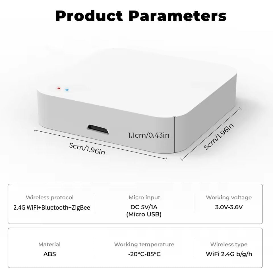 Smart Home Hub With Zigbee WiFi Bluetooth Compatibility  Works With Alexa And Google 5