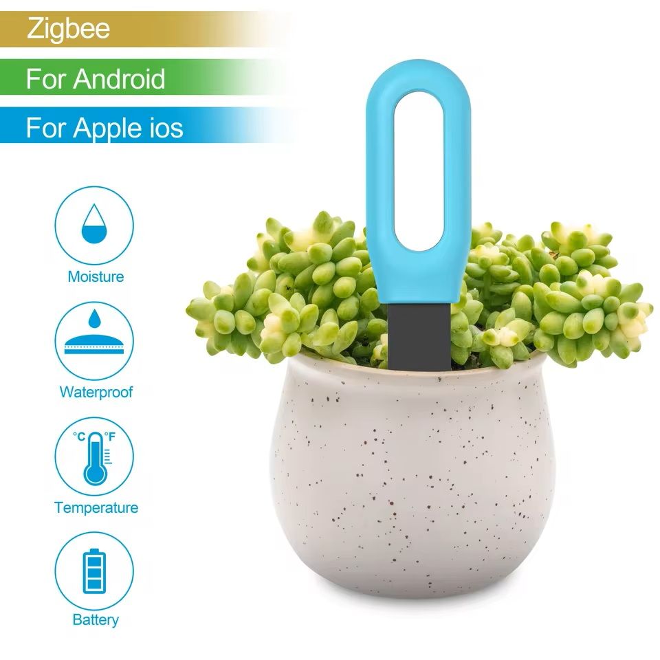 Smart Zigbee Soil Moisture and Temperature Sensor with App Monitoring