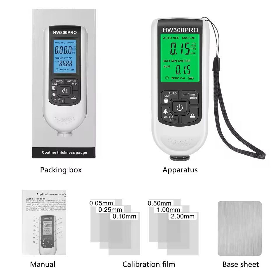 Car Paint Thickness Gauge Tester With Digital Display  02000um Range For Automotive Coating And Met