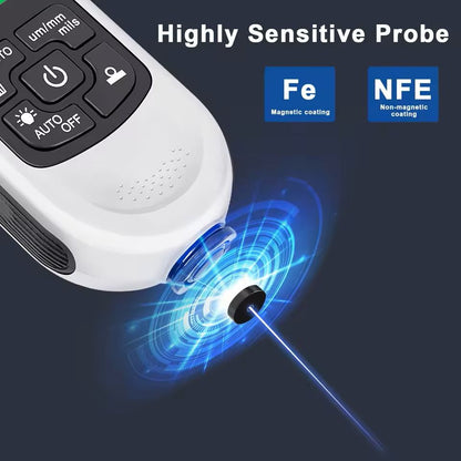 Car Paint Thickness Gauge Tester With Digital Display  02000um Range For Automotive Coating And Met