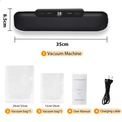 Vacuum Sealer Packaging Machine With 10 Free Bags  Compact Food Saver For Kitchen Storage And Fresh 3