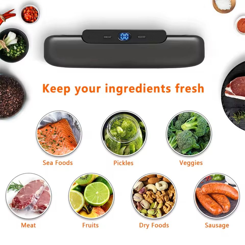 Vacuum Sealer Packaging Machine With 10 Free Bags  Compact Food Saver For Kitchen Storage And Fresh 4