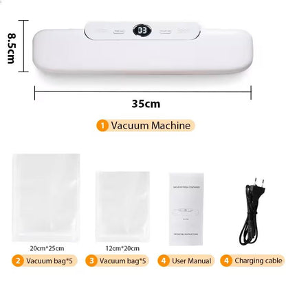 Vacuum Sealer Packaging Machine With 10 Free Bags  Compact Food Saver For Kitchen Storage And Fresh 6