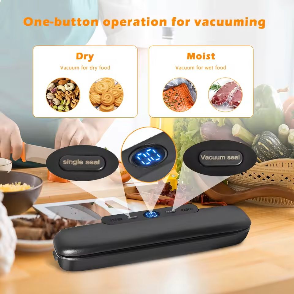 Vacuum Sealer Packaging Machine With 10 Free Bags  Compact Food Saver For Kitchen Storage And Fresh 7