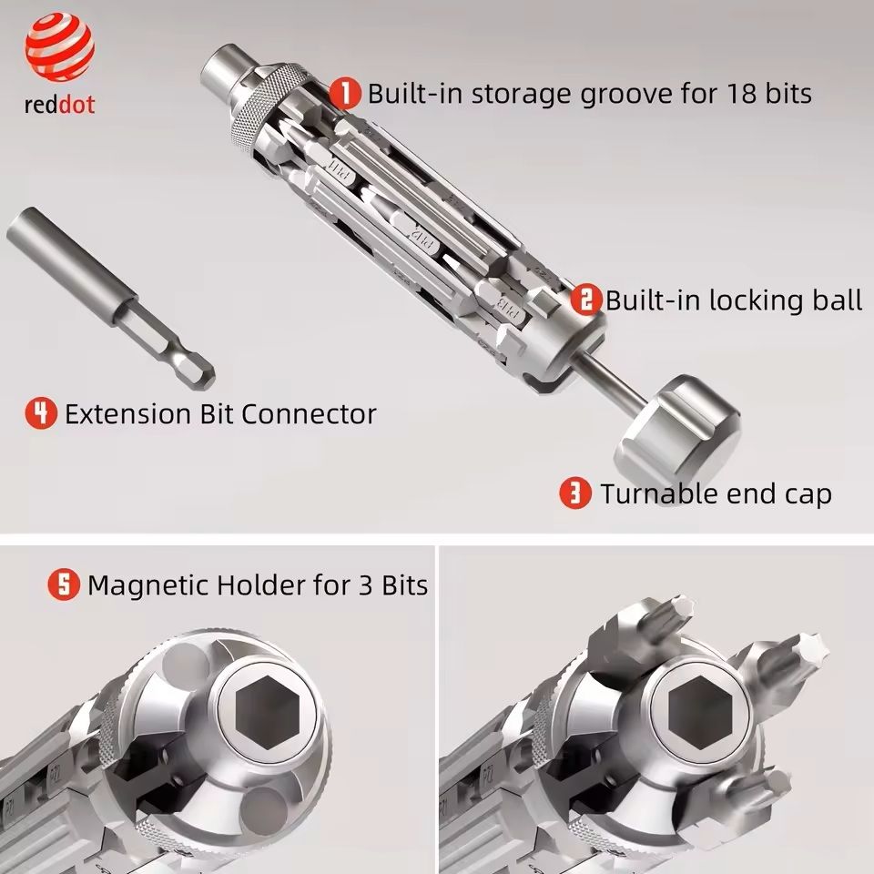 Precision Magnetic Screwdriver Set With Torx And Phillips Bits 1