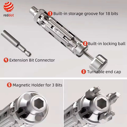 Precision Magnetic Screwdriver Set With Torx And Phillips Bits 1