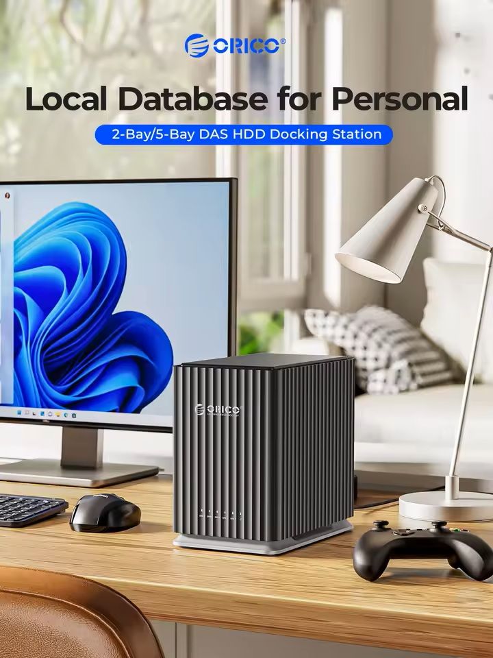 Dual Bay Hard Drive Docking Station With Type C For 35 Inch HDD Storage Backup 10