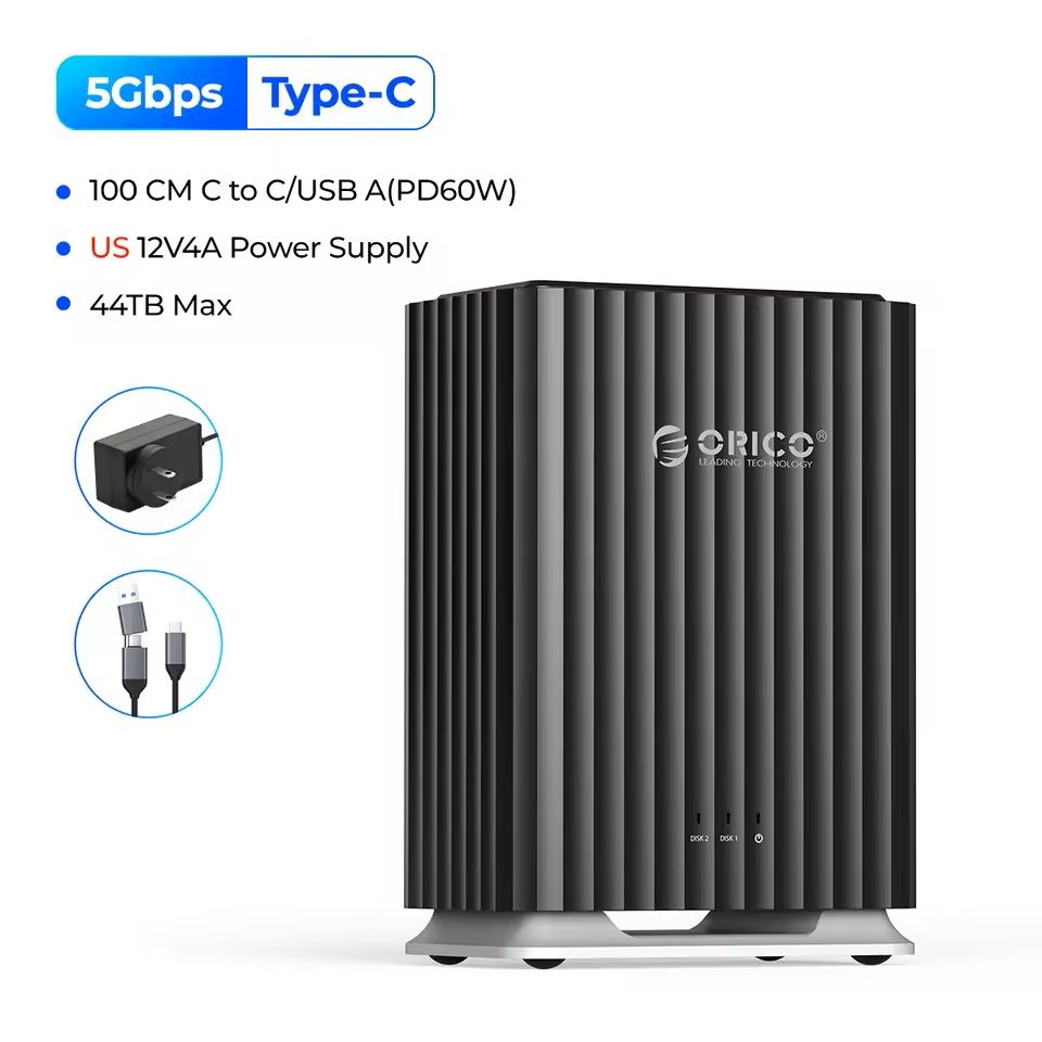 Dual Bay Hard Drive Docking Station With Type C For 35 Inch HDD Storage Backup 11