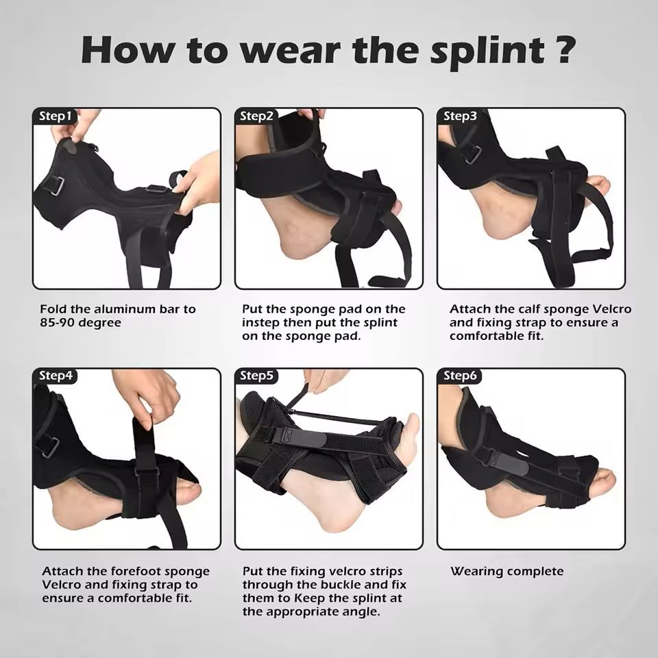 Adjustable Night Foot Brace For Pain Relief 4