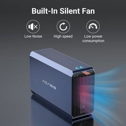 Dual Bay External Hard Drive Enclosure With RAID Function And USB Support 3