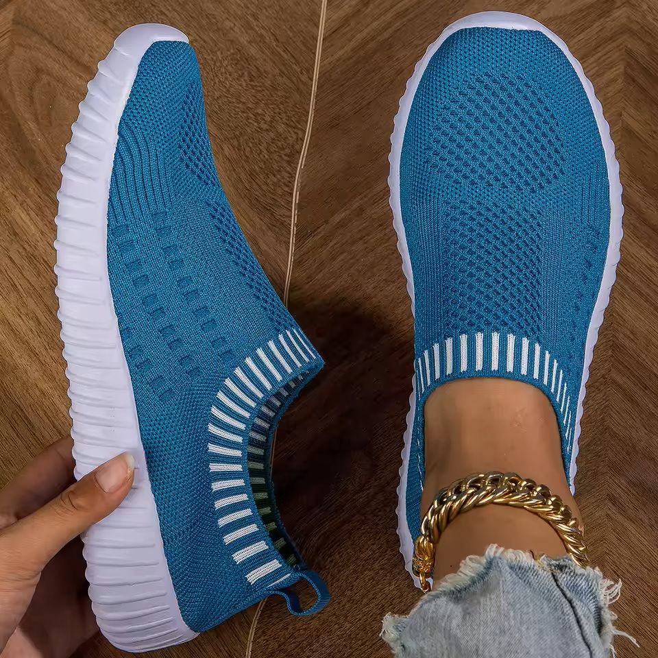 Womens Breathable Knit Sneakers Lightweight Lace Up Outdoor Mesh Shoes 7