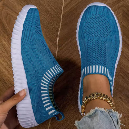 Womens Breathable Knit Sneakers Lightweight Lace Up Outdoor Mesh Shoes 8