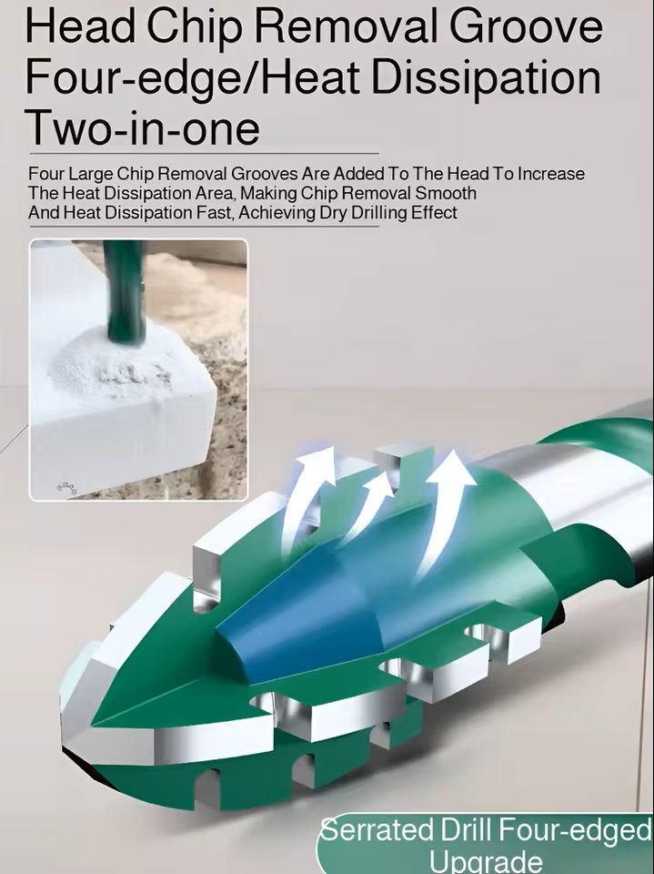 Sawtooth Eccentric Drill Bit For Tile And Concrete 2